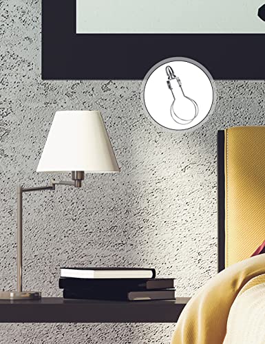 Gigivosha Lamp Shade Harp Holder Adapter Kit - Clip On Lampshade Light Bulb With Shade Attaching Finials Support Fitter Parts Converter(1 Pack, Nickel) #TOP5