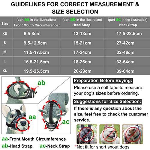Dog Muzzle For Small Medium Large Dogs, Reflective Dog Muzzles For Biting Barking And Chewing Puppy Muzzle Nylon Soft Mesh Breathable Adjustable Loop Muzzle Anti-Dropping #TOP1