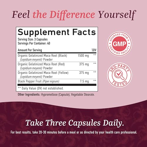 SMNutrition Organic Maca Root Capsules