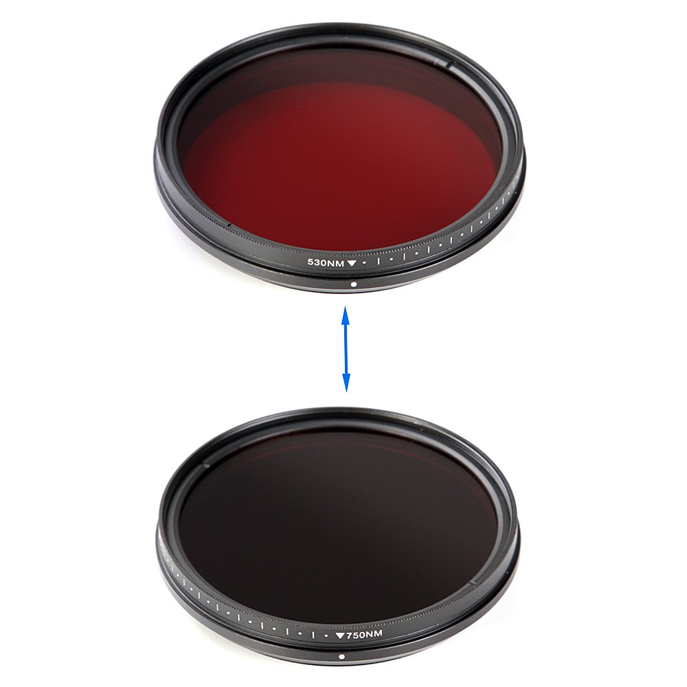 FOTGA 82mm Sechs-im-EIN Einstellbare Infrarot Infrared Pass X-Ray-Objektiv-Filter IR Filter 530nm bis 750nm