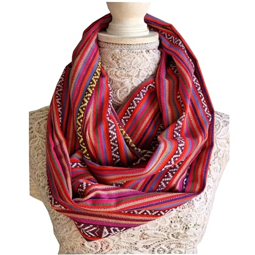 Guatemala Scarf for women - Rebozo with Mayan Colors & Shawl Wrap Pashmina Rave Bufandas4