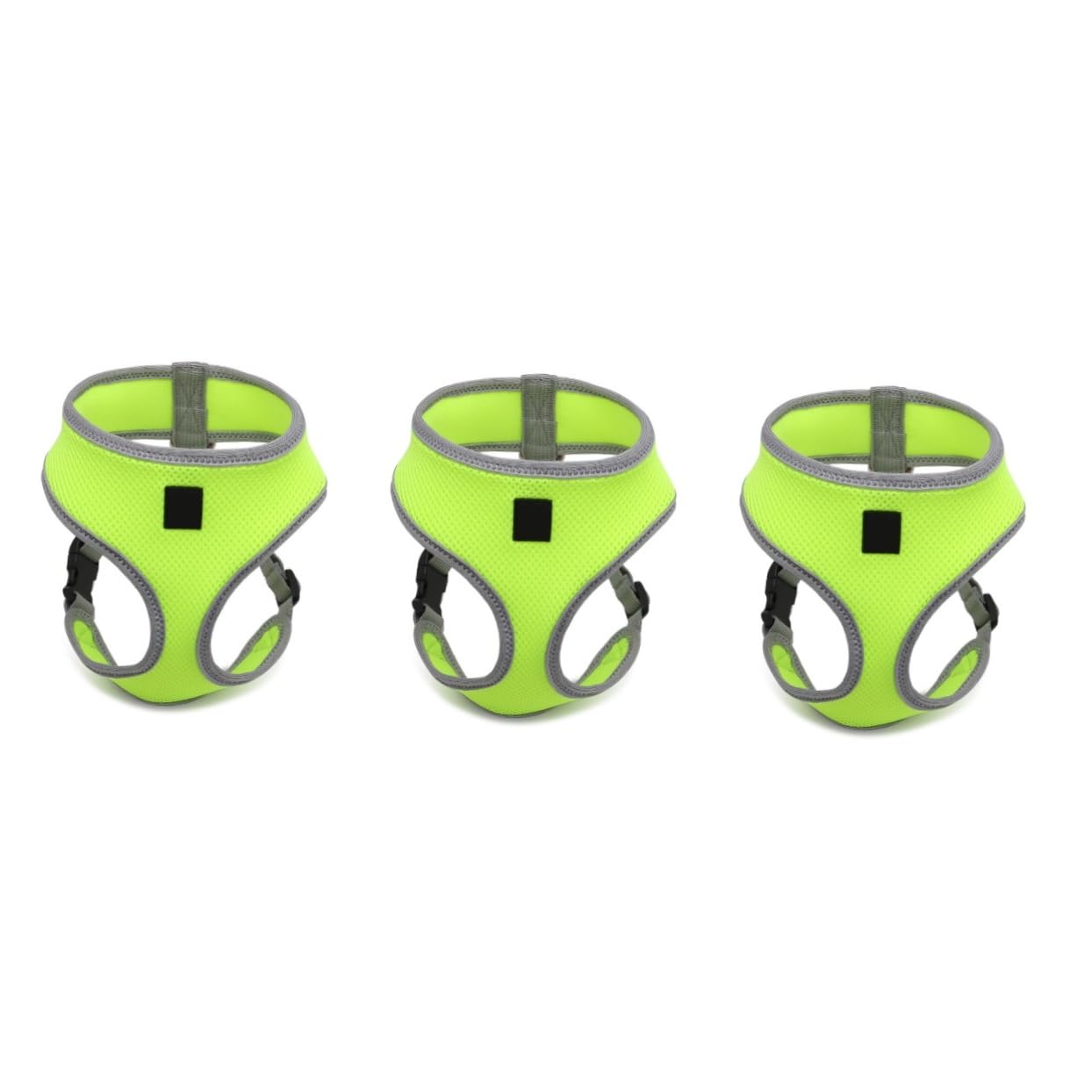 FRCOLOR 3stücke Hundegeschirr Für Katzenkontrolle Sicherheitsgeschirr Für Hunde Fluorescent Verstellbares Atmungsaktives Pet Puppy Vest Mit Komfortablem Polster Für Sicheres Laufen Und