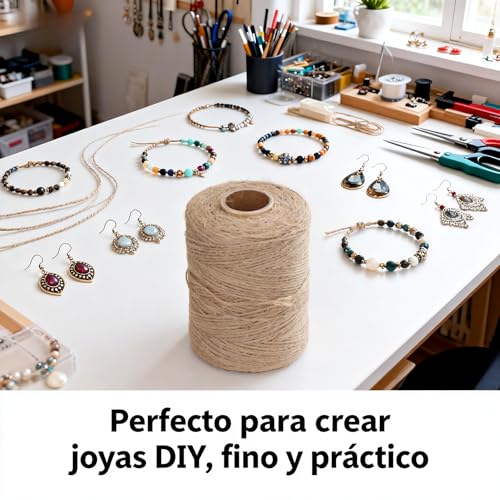 Cuerda de yute para manualidades, embalaje rústico de regalos y tutorado de plantas 7