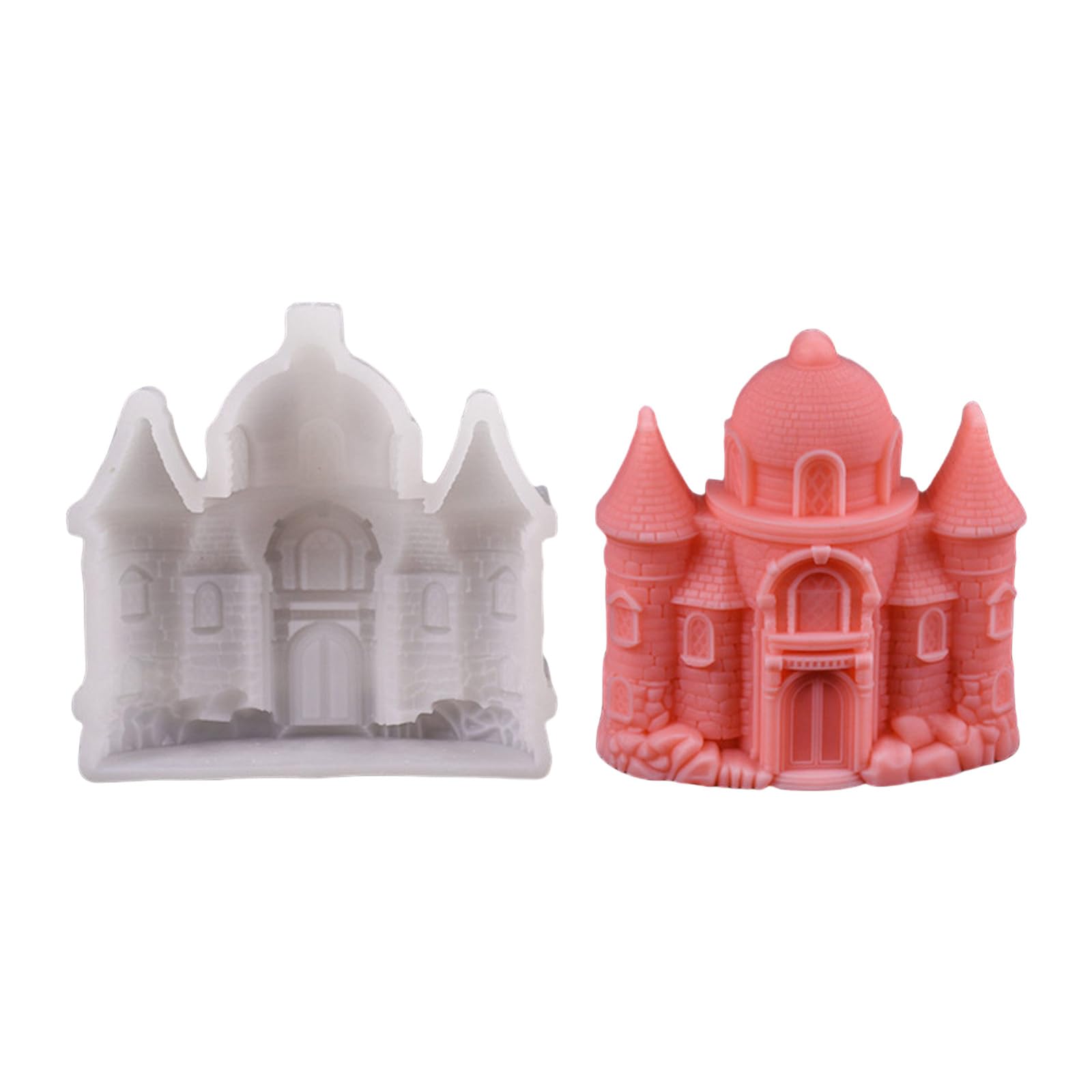 CRFFZ 3D Castles Molds Ancient Castles Silicone Casting Molds Plasters Ornament Epoxy Resin Ancient Silicone