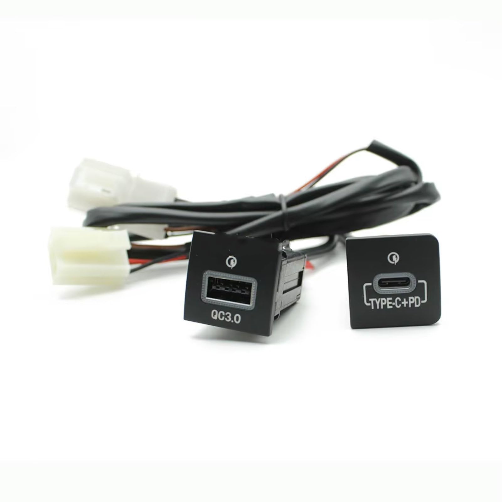 Compatible Con VW Para Golf 6 Para Jetta Para Scirocco Para Touran 12V 24V Doble Toma De Carga USB Adaptador De Corriente QC3.0 PD Puerto USB AUX Jack