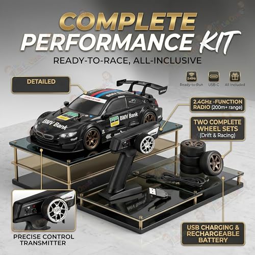 Image of The Little Ones 4x4 Rc Drifting Car - Rc Drift Cars High Speed Remote Control Drift Car 2.4GHz Remote Control Drift Stunt Off Road Cars 360 Rotation Toys for Kids & Adults Boys & Girls [HawkX Drift]