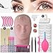 Professional Lashes Kit False Eyelash Extensions Practice Kit Set for Beginners Makeup Training and Eyelash Graft (No Contain Glue)