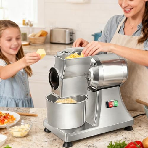 Rallador eléctrico comercial de queso 550W acero inoxidable miniatura 1