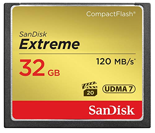 SanDisk SDCFXS-032G-X46 Extreme CompactFlash UDMA7 Memory Card up to 120 MB/s read - 32 GB