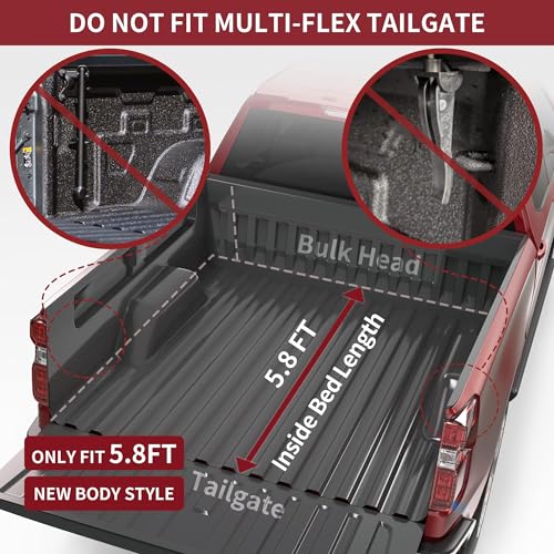Image of OEDRO Soft Tri-Fold Tonneau Cover for 2019-2026 Chevy Silverado 1500 5.8ft
