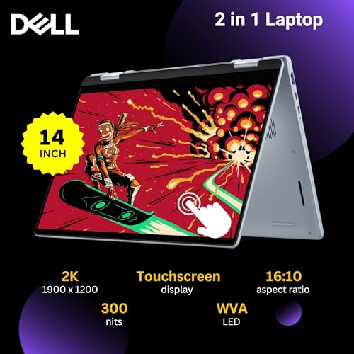 Image of Dell 14 Plus 2-in-1 AI Laptop, 14 inch 2K Touchscreen, Core Ultra 9 288V(48 TOPS), Copilot+ PC, Backlit Keyboard, Fingerprint, 1080p Webcam, Wi-Fi 7, Windows 11 Home, Blue(32GB DDR5 RAM 8533 MHz| 1TB SSD)