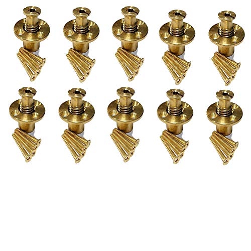mistcooling Pool Cover Anchor - Brass Anchor for Pool Safety Cover - 5/8" Anchor. Fits 3/4" Hole - with Free Tamping Tool (Wood Deck Brass Anchor for Pool Safety Cover - 10)