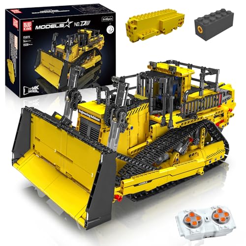Mould King RC Bulldozer Building Set, Engineering Bulldozer Building Blocks