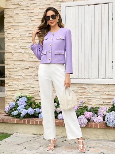 Image of M.Infisavo Cropped Tweed Blazers for Women