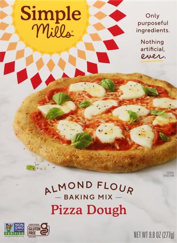 Image of Simple Mills Almond Flour Baking Mix, Cauliflower Pizza Dough - Gluten Free, Vegan, Plant Based, 9.8 Ounce (Pack of 2)