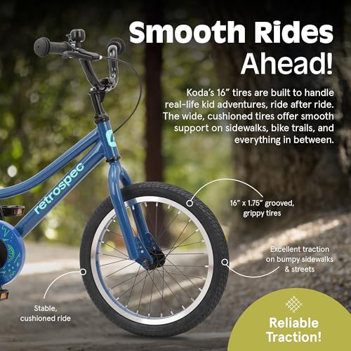 Image of Retrospec Koda Plus Kids Bike for Boys & Girls Ages 4-6 Years - 16 inch Children's Bicycle, Adjustable Seat & Handlebars