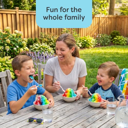 Image of Nostalgia Snow Cone Shaved Ice Machine - Makes 20 Icy Treats - Includes 1 Reusable Plastic Cup - Retro Red