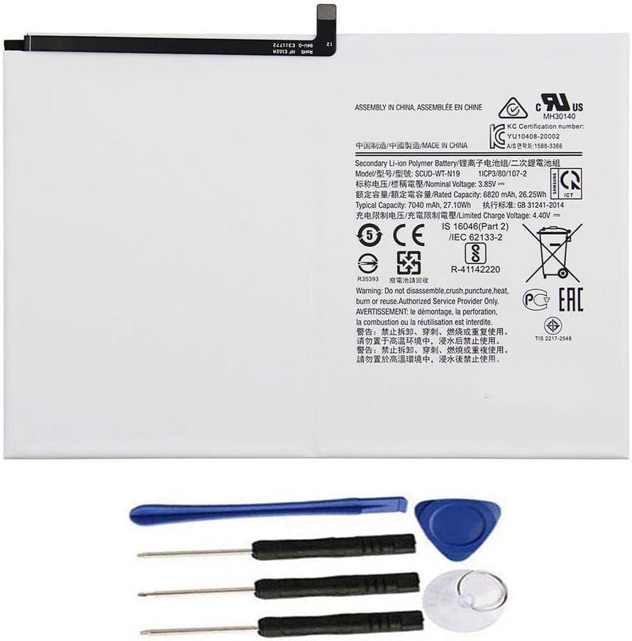 powerforlaptop Replacement Battery Compatible SM-T505 T505 Galaxy Tab A7 10.4 2020 SM-T500 T500 SM-T505C T505C SM-T500N T500N SM-T503 SM-T507 SM-T500NZDAXAR SM-T500NZSAXAR SCUD-WT-N19