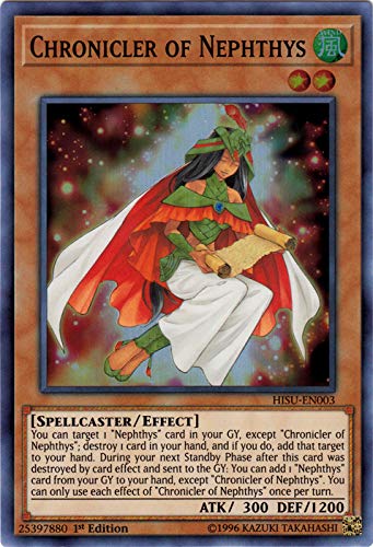 Yu-Gi-Oh! Carta Singola - Chronicler Of Nephthys - HISU-EN003 - Super Rara - 1° Edizione - Evocatori Nascosti
