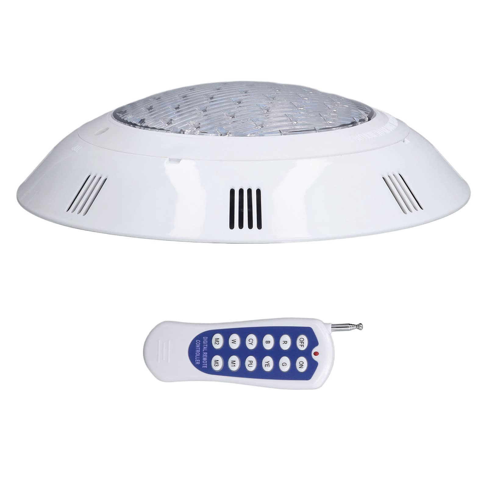 Hyuduo Luce Subacquea per Piscina 54W 18LED RGBW AC12V IP68 con Telecomando per Laghetti Balneabili e Illuminazione Paesaggistica
