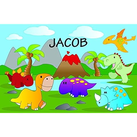 Jacob Dinosaur Themed Placemat for Kids Cover