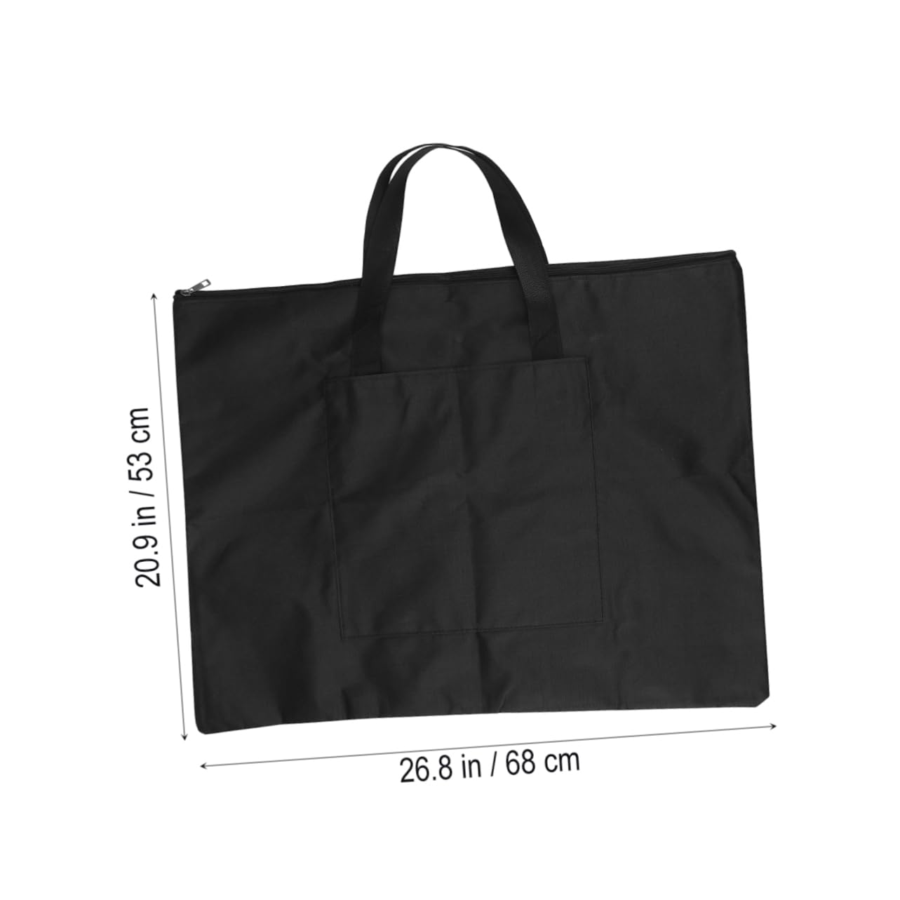 COHEALI 2 Size Waterproof Drawing Bag Black Sturdy Canvas Zipper Portable for Sketchbooks Pencils