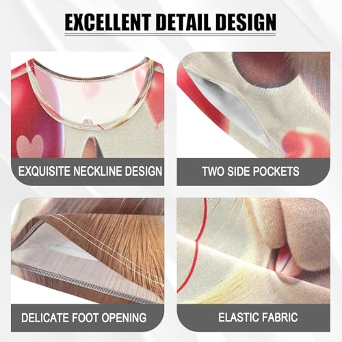 Capybara Valentines Balloon Heart Pajama Set Short Sleeve Summer Pajamas Shorts Sets PJ Clothes Set Soft 5Y4