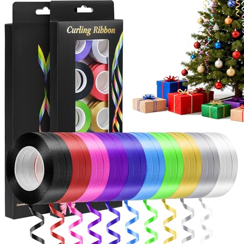 SZXFUWEI Curling Ribbon for Gift Wrapping: A 10-Color 30Roll Balloon Ribbon