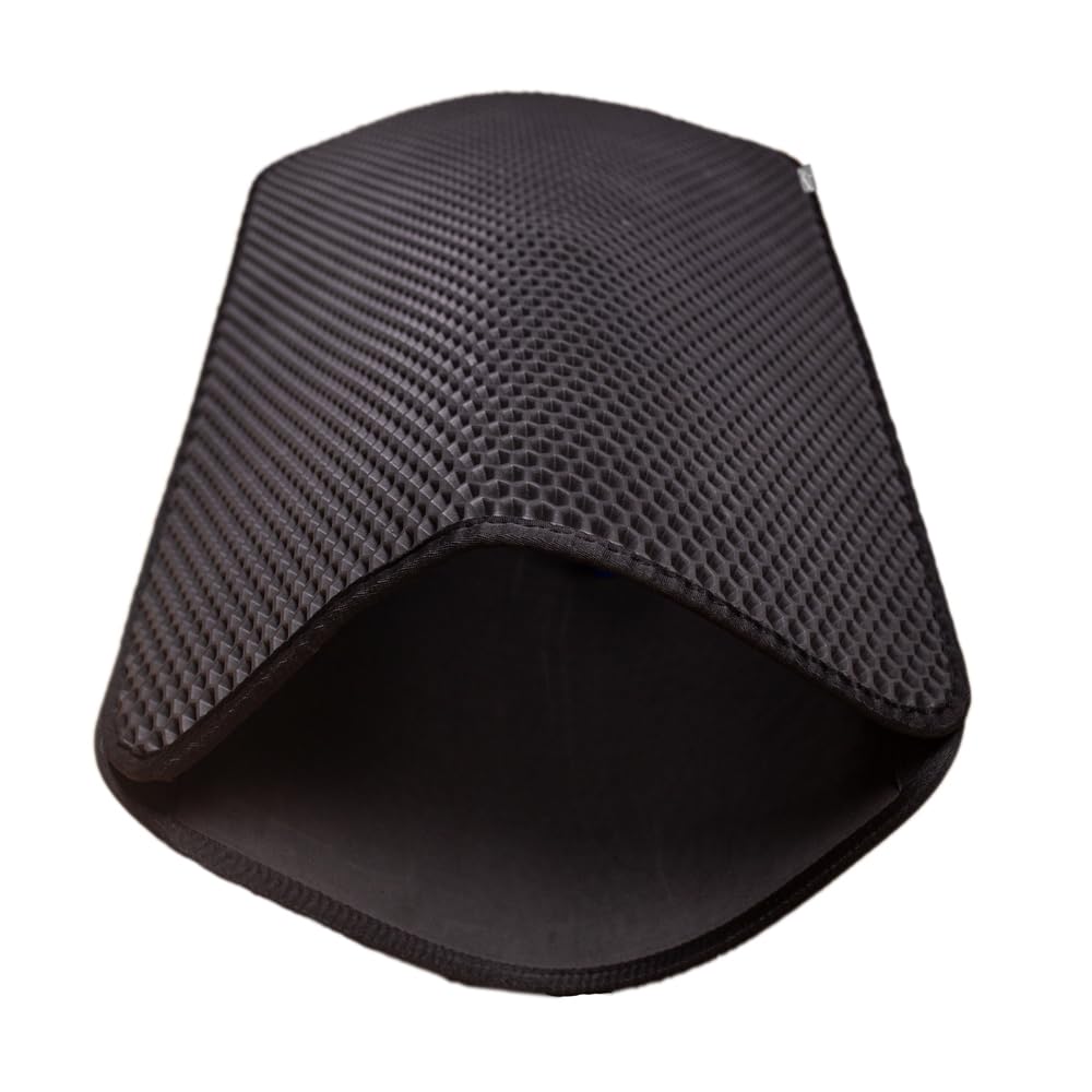Katzenklo Matte XL (50x75 cm, Schwarz) - abwaschbar wasserdicht einfache Reinigung dank doppeltem Klettverschluss Katzenstreu Matte Katzenhygiene Katzentoilette Katzen WC
