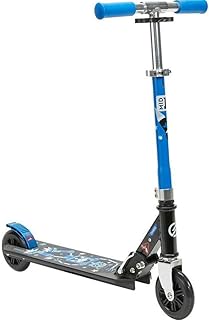 Fevilady Folding Kick Scooter Foldable Kick Scooter 2 Wheel, Quick-Release Folding System, Adjustable Height Aluminum Alloy Scooter Portable (Color : Blue)