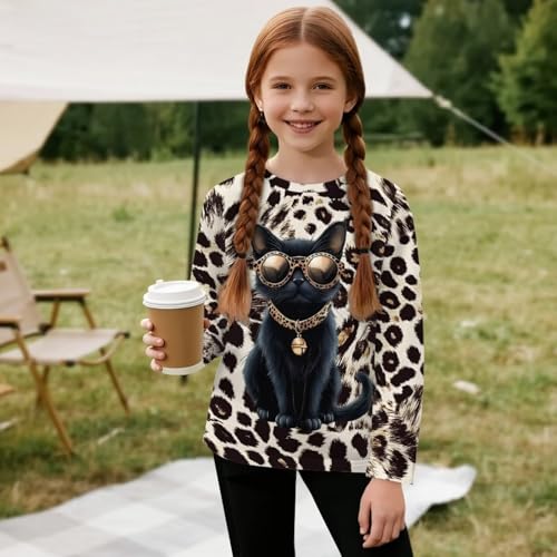 Image of Uourmeti Girls Graphic Tees Long Sleeve T Shirts for Teens Casual Tshirts Junior Sportswear Fall Tops