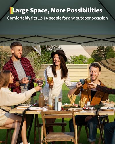 image for GarveeLife Canopy Tent 13x13 ft, Pop Up Gazebo One-Push Setup with 4 S