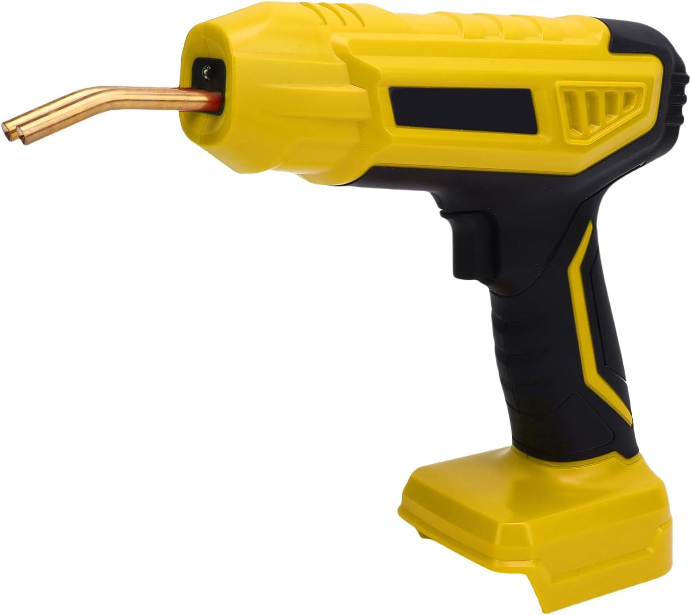 200W Cordless Plastic Welder Kit with Digital Display for DIY Car Bumper Fixing, 1200PCS Hot Stapler Soldering Gun for Auto Body Repair, Fit for Interface Batteries (Yellow)