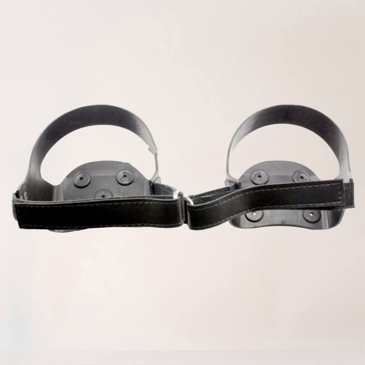 JEWEDECO Ice Cleat Spikes Crampons for Hiking Heavy Duty 5 Tooth Silicone Spikes Snow Boots Reflective Stripe for Ice and Snow Random Style