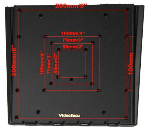 VideoSecu ML206B 1QG ML206B 1QG - Soporte de Pared para televisores de Pantalla Plana LCD LED de 19, 20, 22, 24, 26, 27, 29, 32 Pulgadas, 22 Pulgadas, 200 x 100 mm, 100 mm