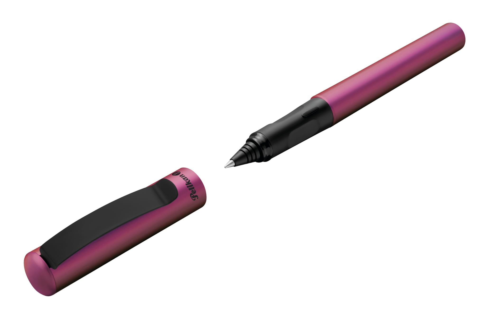 Pelikan Pina Colada Holo Rollerball Pen with Standard Ink Cartridge (Refillable with Standard Ink Cartridges, Suitable for Right and Left Handed Users) Pink