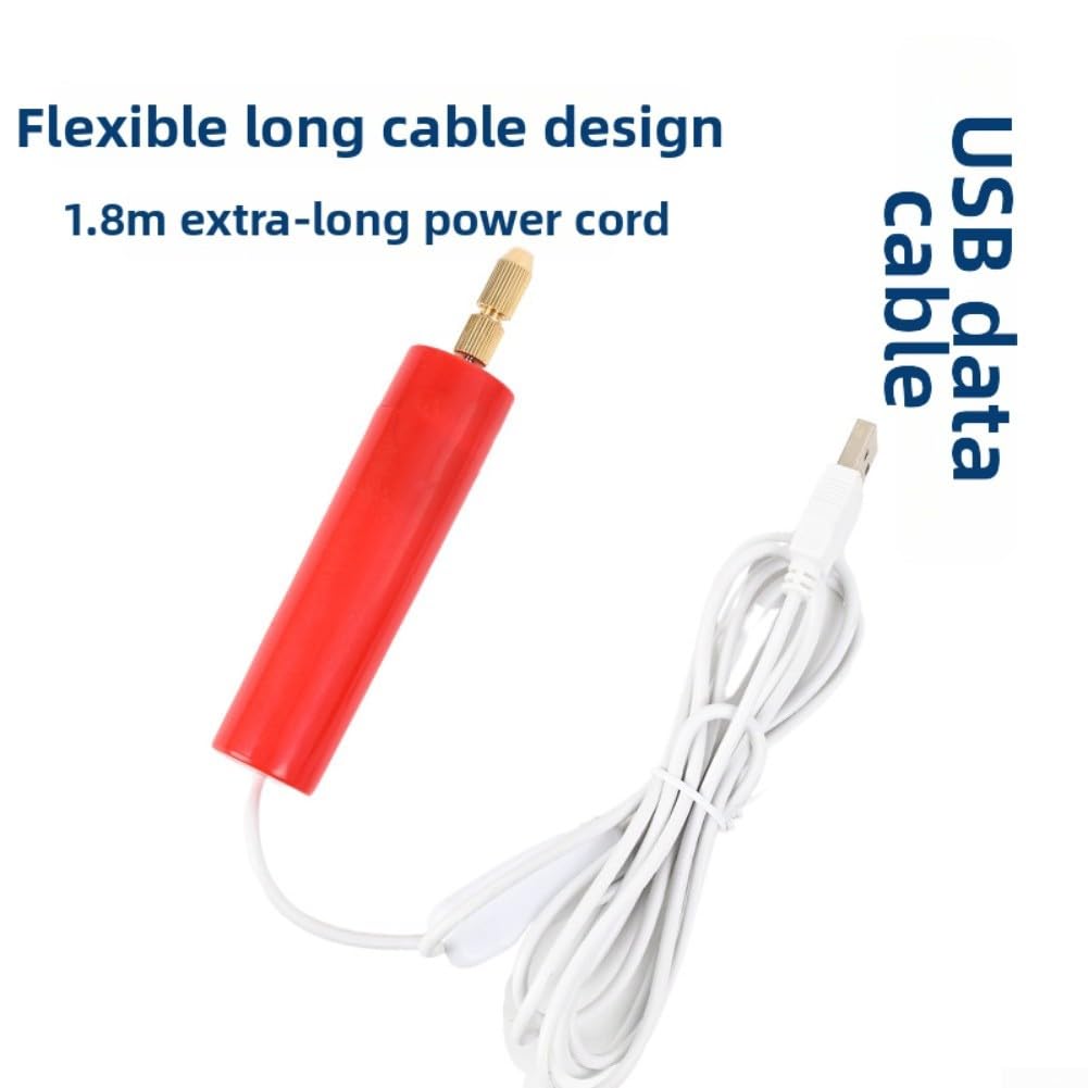 Set di trapano elettrico con 13 punte, mandrino da 0,7-1,2 mm, per resina, gioielli, legno, metallo, argilla, progetti fai da te, strumento di lucidatura portatile compatto (nero)