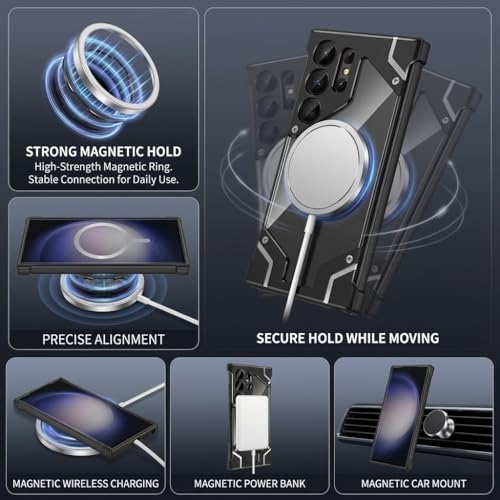 Coque Samsung S24 Ultra Transparente Antichoc avec Anneau de Maintien Aimanté - 3