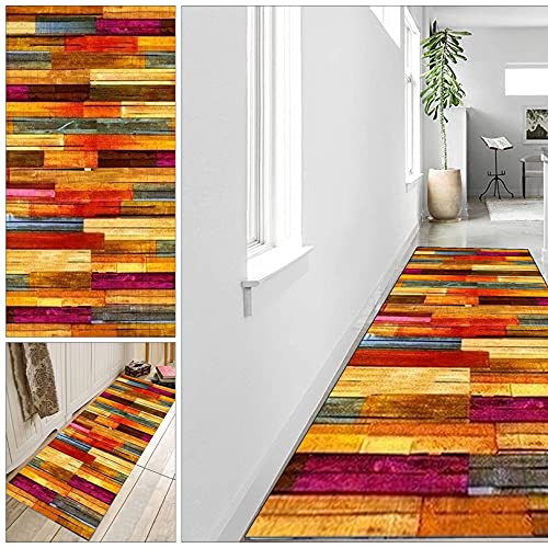 GUOYUYU Tapis D'allée 100x380cm Anti-Taches Tapis ​entrée Intérieur DesignModerne pour Hall entrée, D