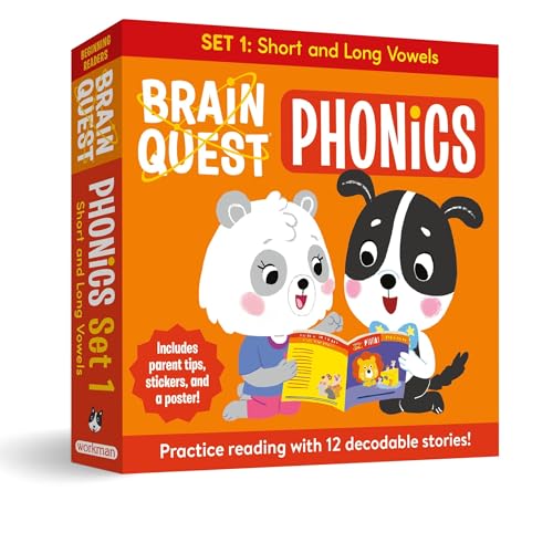 Brain Quest Phonics Readers: Set 1: 12 Decodable Readers: Short And Long Vowels