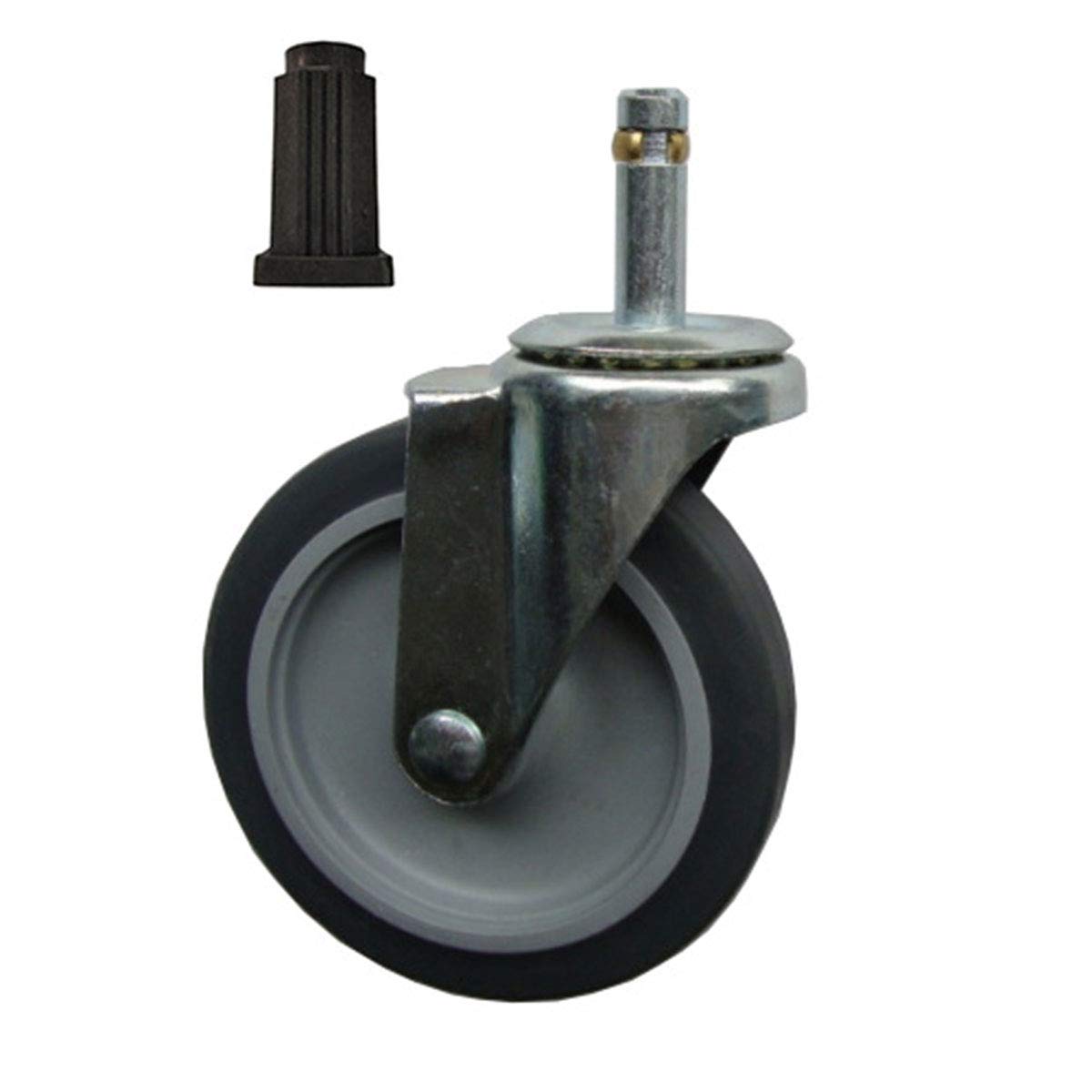 heyous 4PCS Plastic Caster Sleeve Square Insert Black Square Caster Socket Sleeve Fit Chair Table Shelve Filing Cabinet and Machinery Replacement Caster Rod