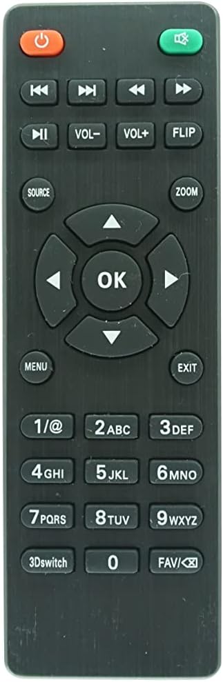 Remote Control Only for (Ion Audio Projector Plus IPA119)(ION Audio Projector Deluxe HD)(Rigal RD-805 RD-802) (MWGears WT-805B RD-805) Portable Mini LED Projector