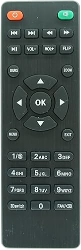 Generic Mando a distancia de repuesto compatible con RCA RPJ136 RPJ119 RPJ104 RPJ140 RPJ107 RPJ107-Mini proyector LED portátil negro