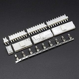 Davitu Electrical Equipments Supplies - 50 Set VH3.96 Connector 2/3/4/5/6/7/8/9/10/11/12P 3.96mm Straight Pin Header + Housing / Wafer + Terminal - (Color: 9P)