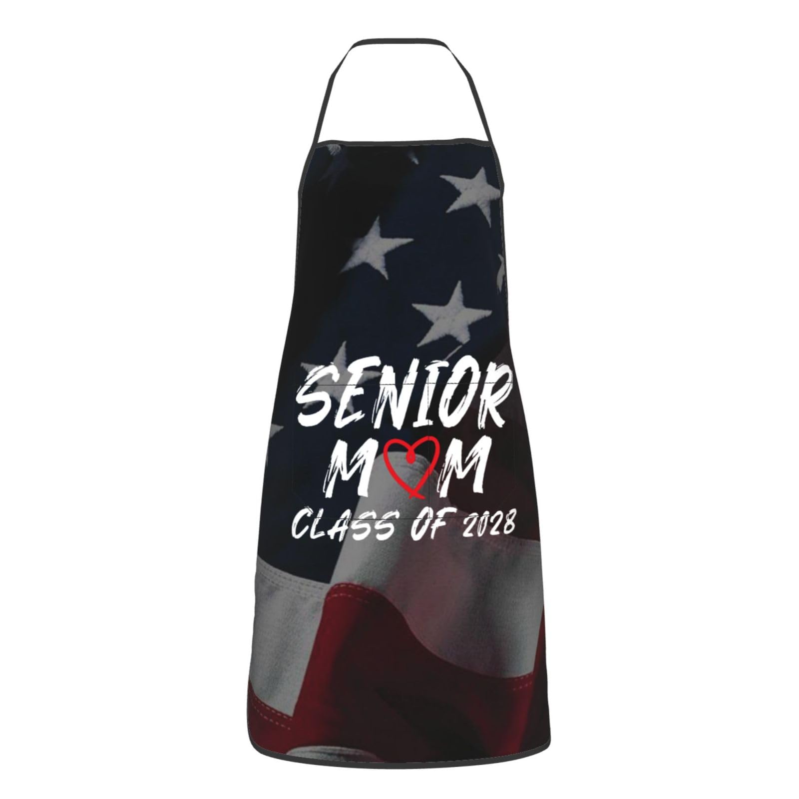 nopicsn Proud Mom of a 2028 Senior Class of 2028 Apron for cooking with Pockets Women Men Kitchen Chef Funny Aprons