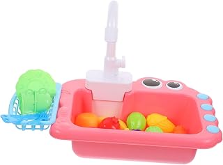 Toyvian 1 Conjunto De Brinquedos Baterias De Lava-Louças Acessórios De Panelas Conjunto De Lavar Pratos Cozinha Infantil Modelo De Máquina De Lavar Louça Brinquedo Lavar Louça