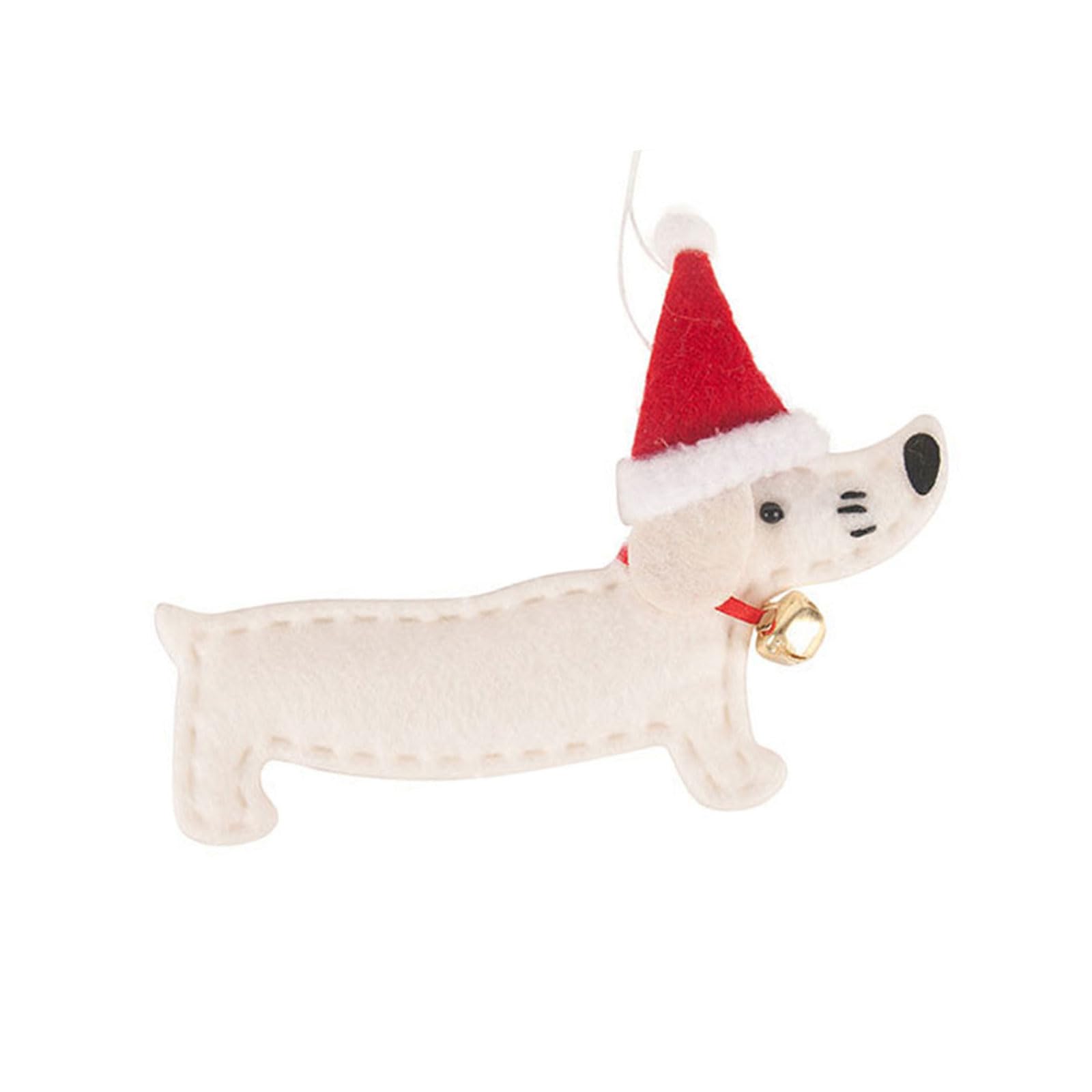 Lerpwige Cartoon Dachshunds Christmas Tree Hanging Ornament Nonwoven Fabric Safe Holiday Decoration Multipurpose Accessory Dog Christmas Decoration