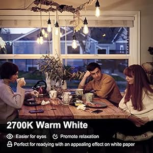 TJOY 12 Pack Edison LED Light Bulbs, E26 Base, 8W 2700K, Dimmable — photo 6 of 6