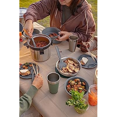 Stanley Stay Hot Camp Crock | 12 Hours Hot, 16 Hours Cold | Portable Camping Pot with Leakproof Locking Lid | Insulated, Packable Travel Food Container | BPA-Free | Shale