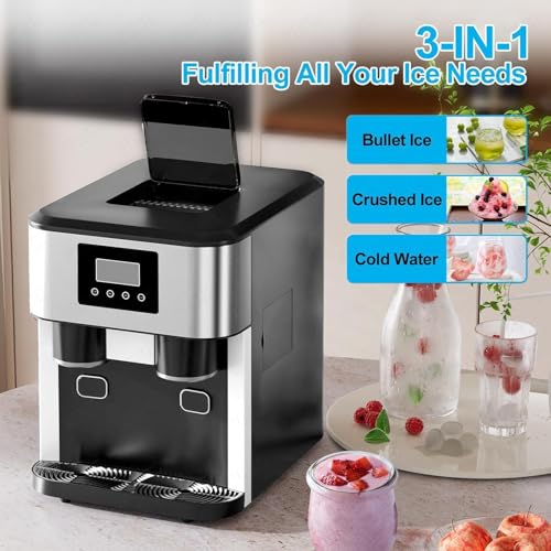 Máquina para hacer hielo con pantalla LCD y tanque 0.6L miniatura 6